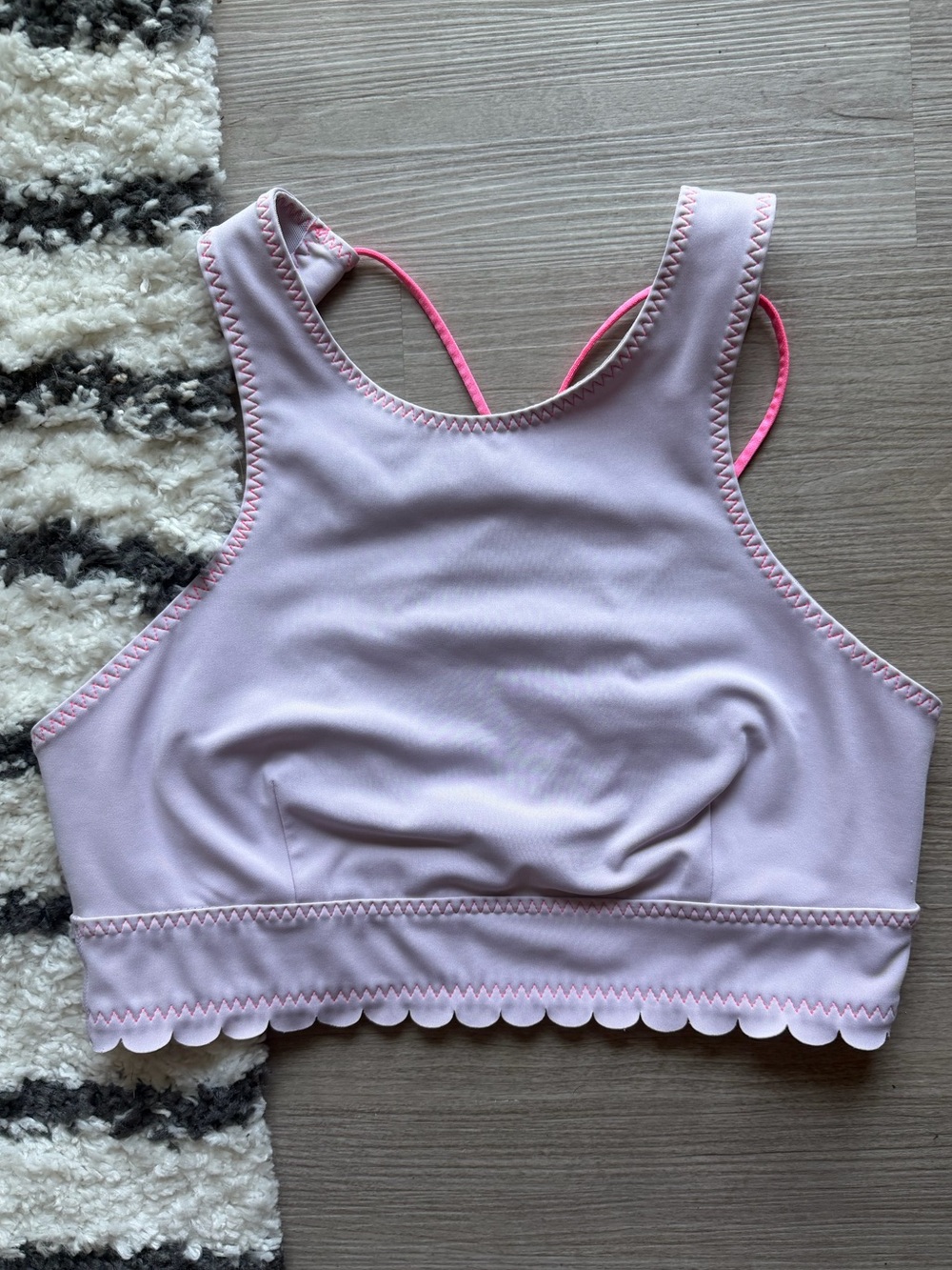 Free people Light Lavender Scallop-Edge Bralette - Pink Trim